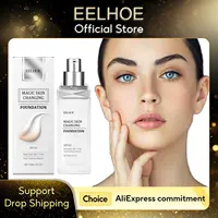 EELHOE Color Changing Foundation Liquid Waterproof Oil Control Matte Brightening Face High Coverage Base Makeup Foundation 30ml