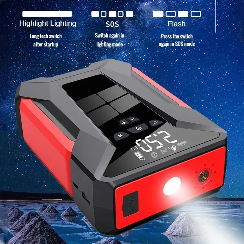 Car Jump Starter 4 In 1 Air Compressor Starting Device 28000mAh Power Bank 150PSI Digital Tire Inflator 12V Car Charger Booster car jump starter jump starter