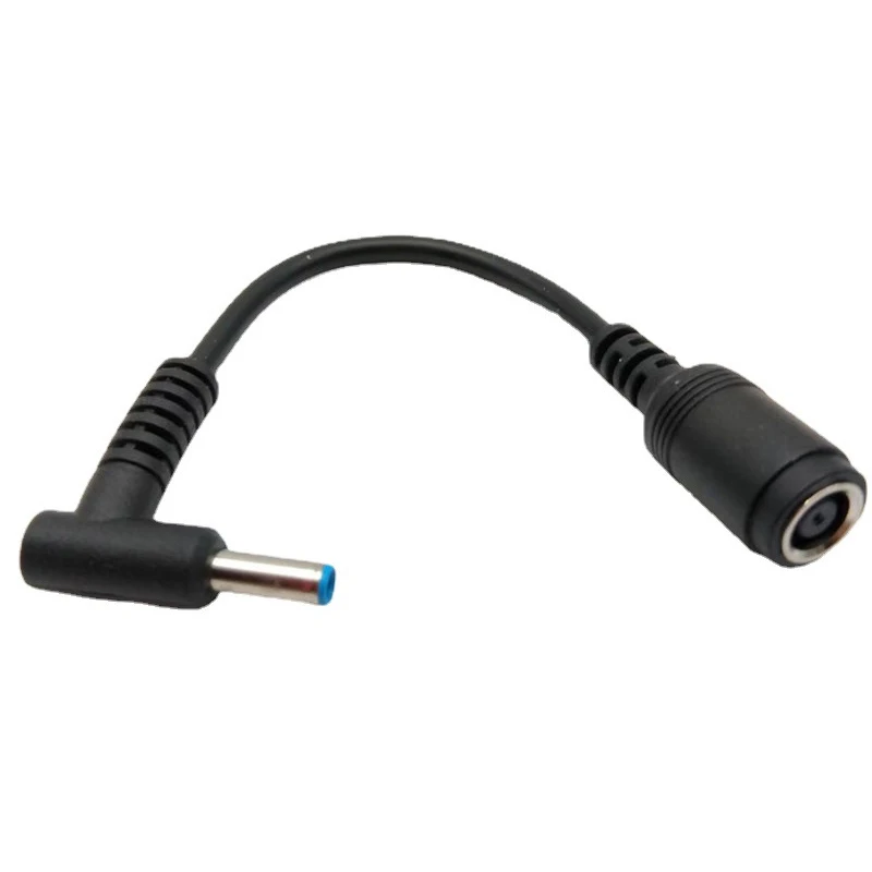 7.4x5.0mm To 4.5x3.0mm Tip DC Power Adapter Charger Connector For HP Laptop Stream Spectre Pavilion Envy Elitebook Split Chrome