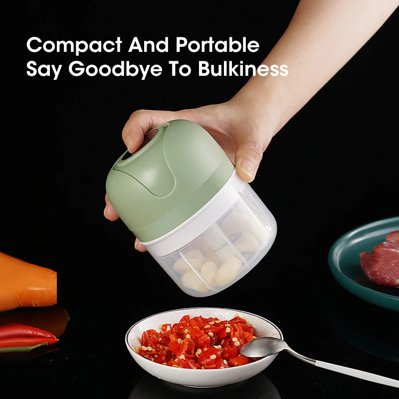 Electric Garlic Masher Portable Chopper Multi Function Meat Grinder Masher Machine Mini Garlic Vegetable Chopper Usb Charging