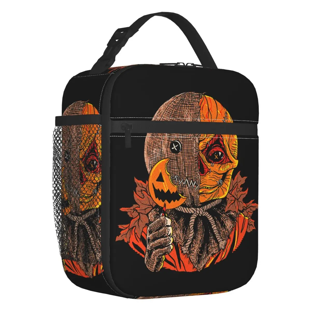 thumbnail image 1 of Bolsa térmica para almuerzo con diseño de película de terror de Halloween, bolsa portátil para el almuerzo con diseño de Trick R Treat Sam, para la escuela, la oficina, caja de alimentos multifunción, 1 of 5