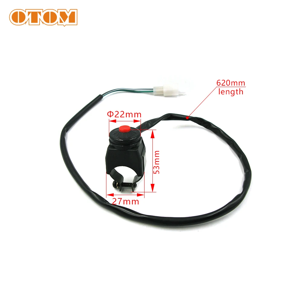 OTOM Motorcycle Kill Switch Red Yellow Push Button Horn Starter motorcycle kill switch For KTM EXC HUSQVARNA FE CRF KXL YZF RMZ Dirt Pit Bike ON/OFF