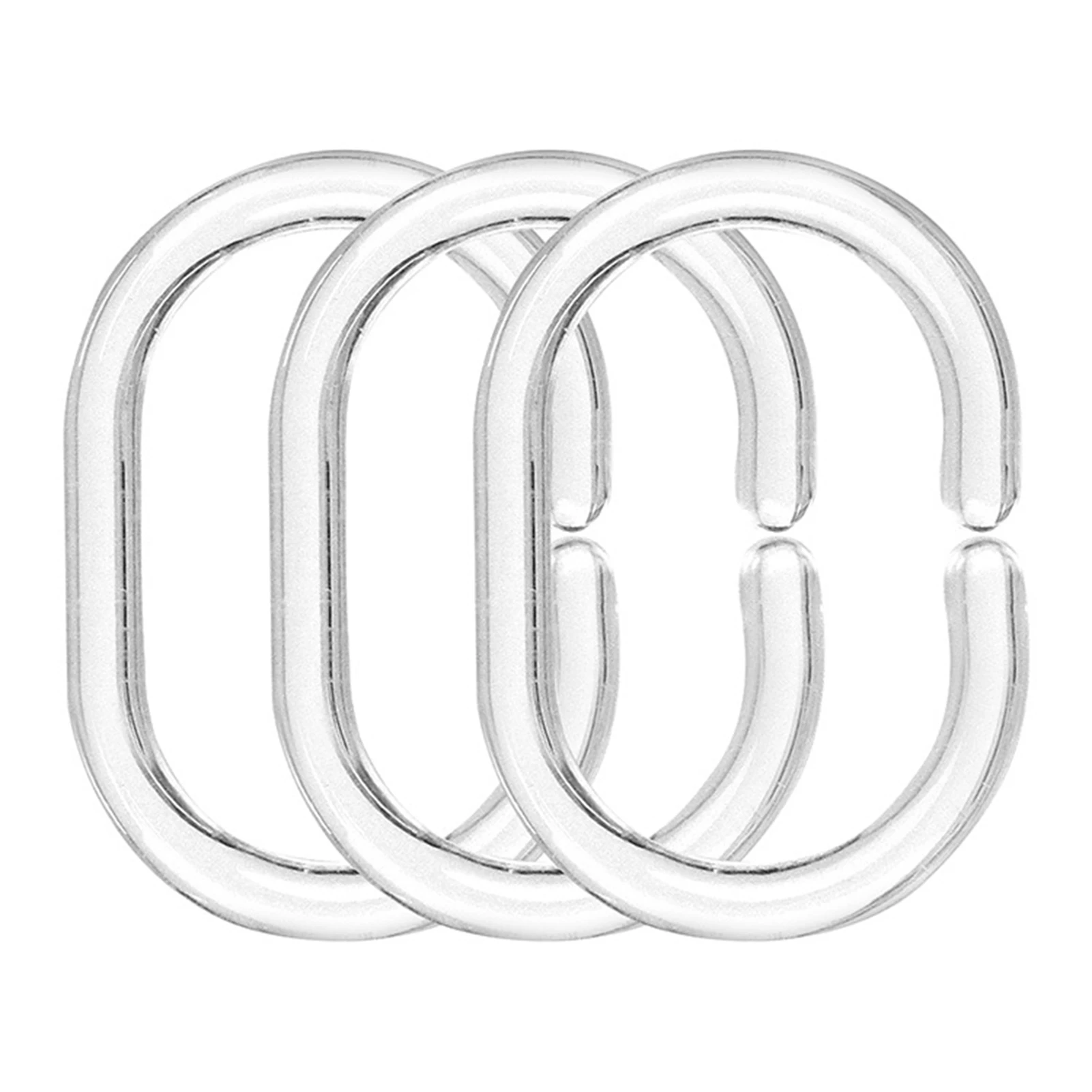 

24PCS C-Shaped Curtain Hooks Easy to Install and Disassemble Sturdy Hooks for Living Room Bathroom