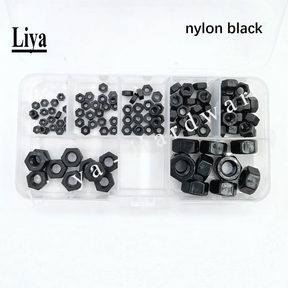 M2 M3 M4 HEX Head  BOLTS Mixed Pack of 100 Assorted NYLON Screws 