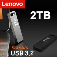 Lenovo 2TB USB 3.2 Flash Drive High Speed Metal U Disk TypeC Memory Stick Waterproof SSD Storage PC Phone Data Transfer Portable