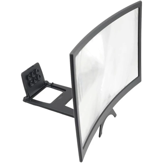 12" Foldable 3D Screen Magnifier Ultra-Clear HD Curved Lens for Smartphones with Portrait/Landscape Viewing Phone Accessories 1