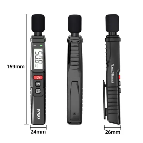MASTFUYI Digital Noise Meter Sound Level Meter Handheld DB Meter A- Weighted 30~130dB Audio Measuring Instrument Decibel Monitor - Image 5