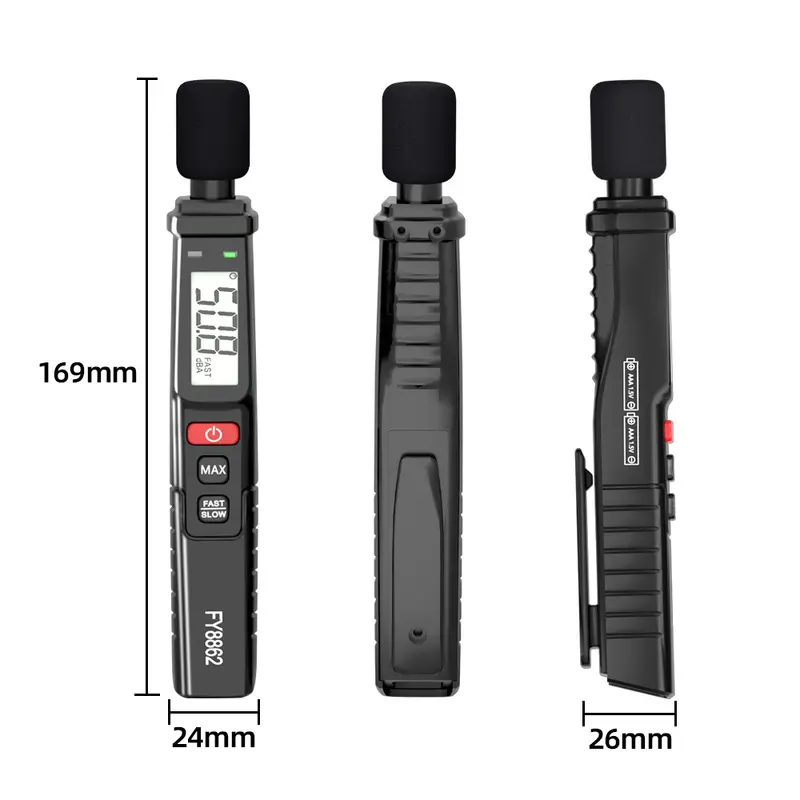 MASTFUYI Digital Noise Meter Sound Level Meter Handheld DB Meter A- Weighted 30~130dB Audio Measuring Instrument Decibel Monitor - Image 5