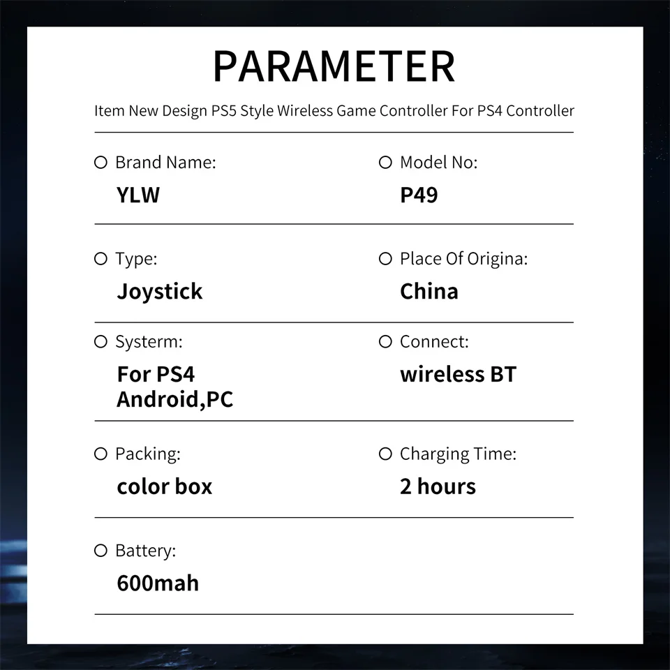 GAMINJA P49  Ʈѷ, RGB LED ,    е, PS4, PS3,  ܼ, PC, ȵ̵ 
