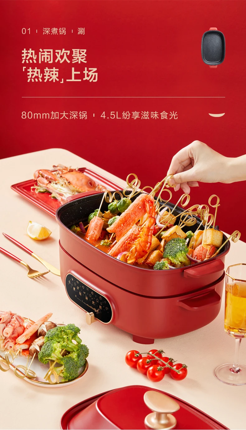 Description Picture 6 of item220V Multifunctional Cookware: Poach, Boil, Fry, Grill and More - Perfect for Home Cooking