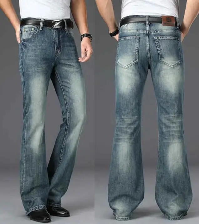 Men's Flared Jeans Designer Classic Multiple Styles Size 28-40 2