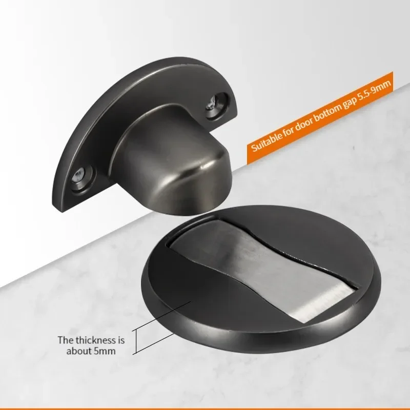 Punch Free Invisible Door Stopper Strong Magnetic Household Bedroom Bathroom Anti Collision Mute Floor Selflocking Stopper 1 PCS