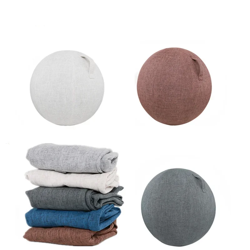 55-75cm Linen Yoga Ball Cover, Balance Ball Protector, Non-slip Fitness Cover, Gym Yoga Pilates, Fitness Bodybuilding Accessory, Yoga Ball