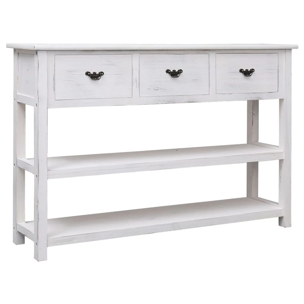 

Sideboard Antique White 45.3"x11.8"x29.9" Wood Side Table