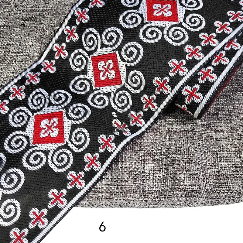 Ribbon Decoration Webbing Craft Supplies Ribbon Supplies Cotton Webbing Tapes Lace Trim Ribbon Fabric Craft Supplies 1M Embroidery Ethnic Jacquard Webbing Woven Tape Lace Ribbon Trim Width 10cm Tribal Boho DIY Garment Bag Accessories