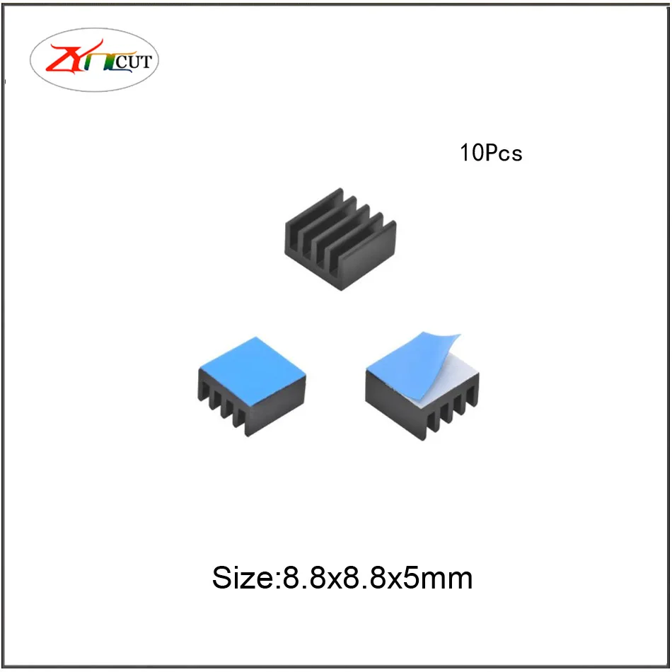 Alluminio Dissipatore, 4 Pezzi Dissipatore Di Calore In Alluminio, Dissipatori Di Calore, Con Nastro Adesivo Conduttivo Termico, Per Router, CPU, Amplificatori, Schede Madri, 70 mm X 22 mm X 6 mm