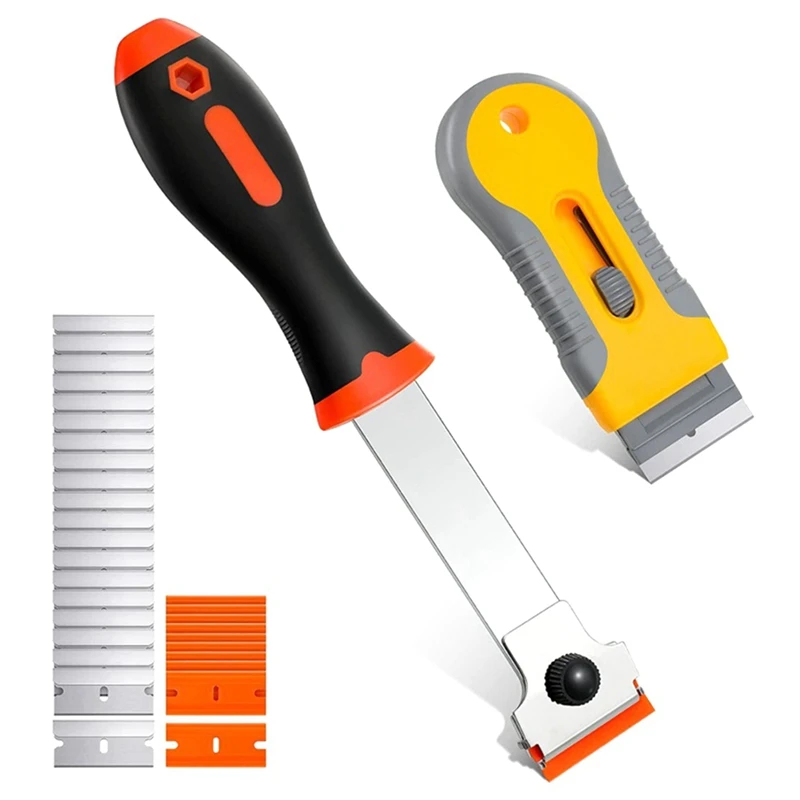 

32-Piece Plastic Scraper Tool Set Retractable, Used To Scratch Labels, Paint, Windows And Glass Grease Set Kit