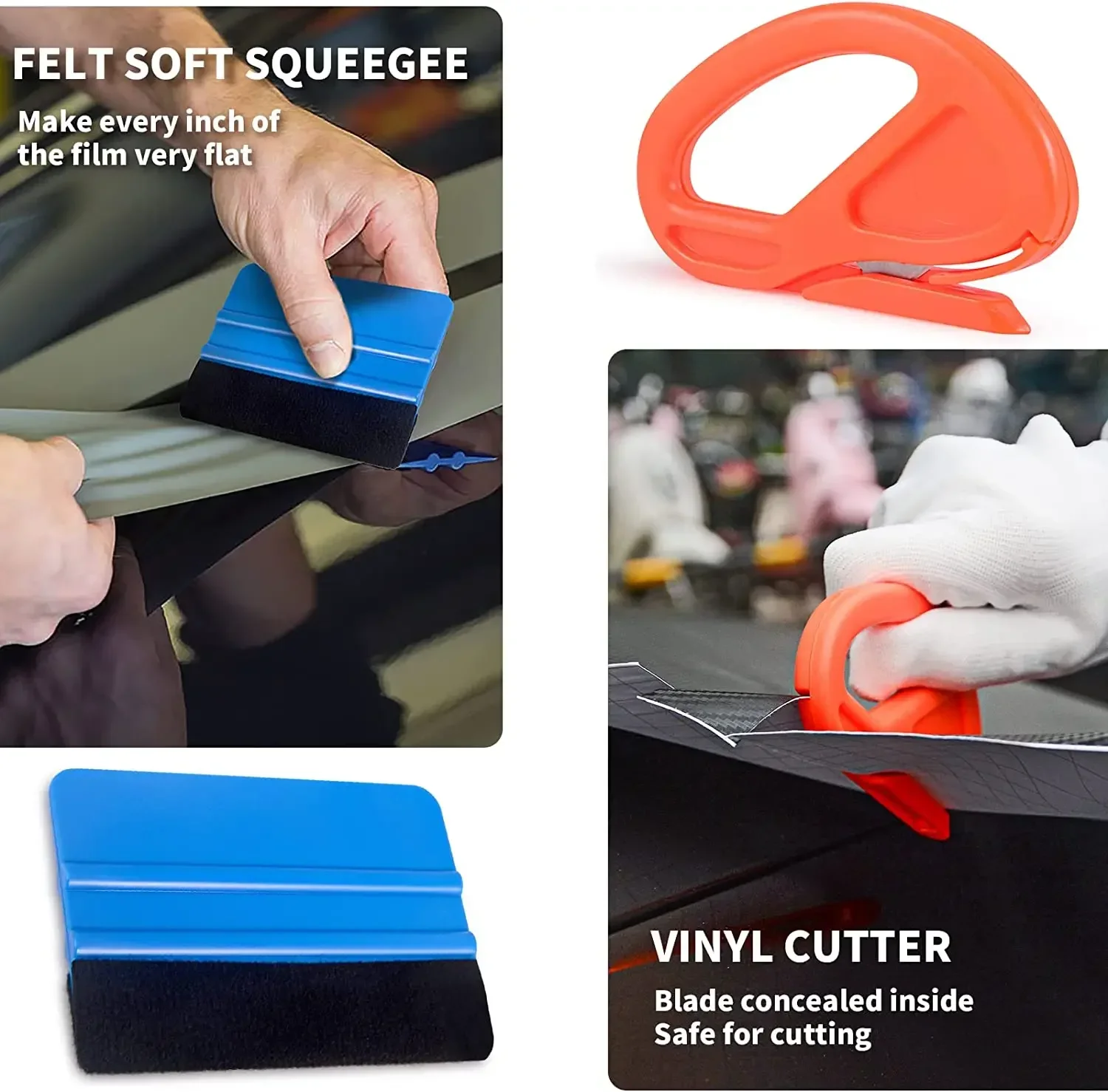 Car Film Wrap Tool Kit Squeegee Set Vinyl Scraper for Vehicle Window Tint Car Accessories Wrapping Tools Accessories