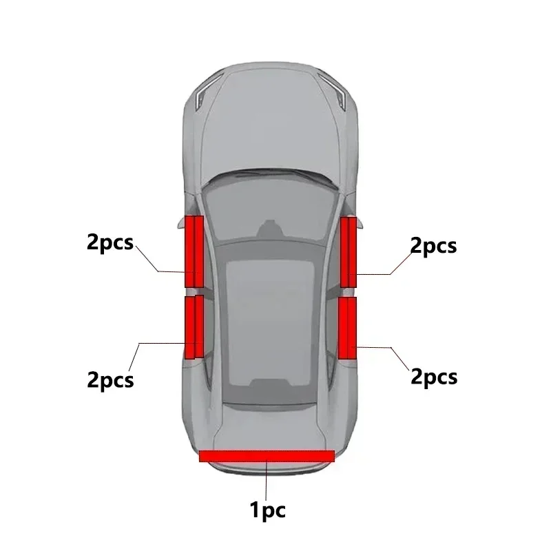 Carbon Fiber Car Stickers Threshold Protection Strip 4PCS/5PCS Universal Anti-scratch Anti-collision Door Decorative
