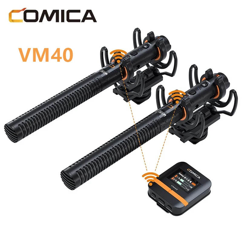 【新品未開封】Comica VM40 ワイヤレス ショットガン マイク Comica VM40 Super Cardioid Wireless Shotgun Microphone for