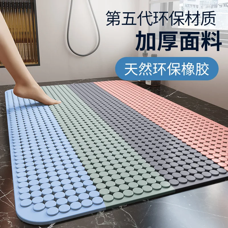 Bath Mat Cloud Massage Leak Hole Suction Cup Bubble Design Non-slip Fall  Prevention Anti-skid Bathroom Tub Shower Foot Mat - AliExpress