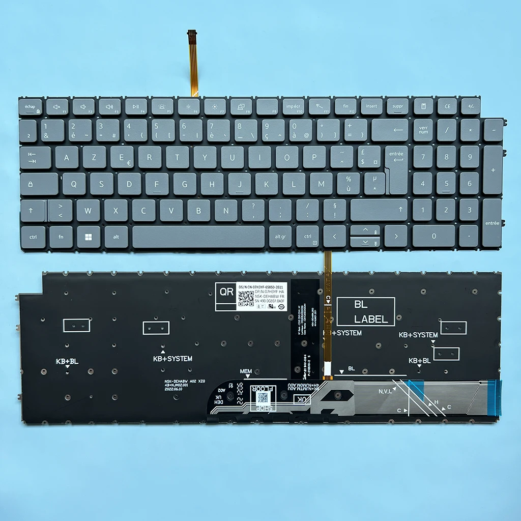Clavier AZERTY Dell Neuf Pour Inspiron NSK-DJD0F - Original, Made In France