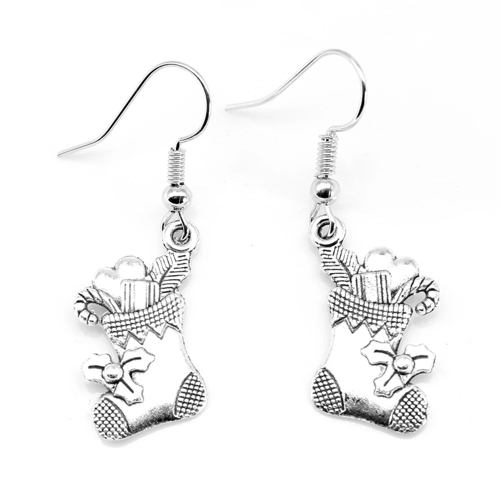 

1 Pair Christmas Boots Hanging Earrings Beautiful Jewelry 15x20mm