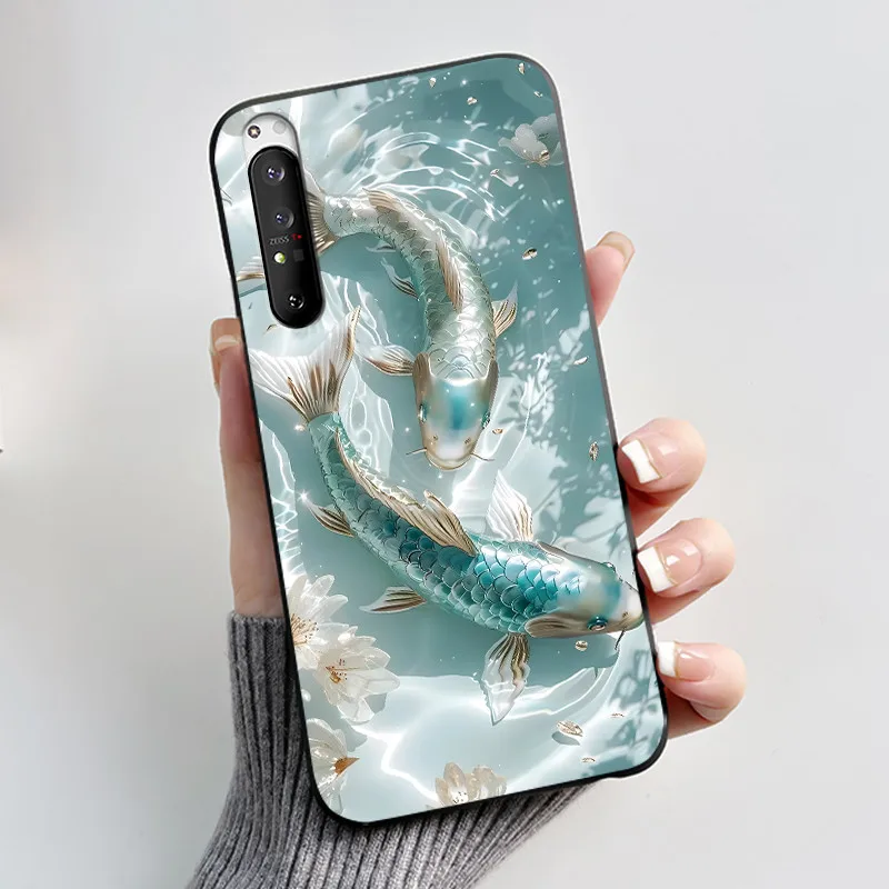 Luxury Cute Cat & Love Rabbit Black Silicone Soft Phone Case