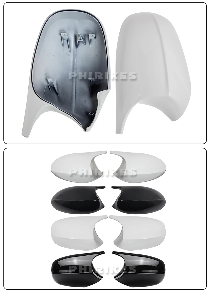 1 Paar weiße Ersatz-Rückspiegelabdeckungen für BMW E90 E91 E92 E93 E81 E87 E82 E88 3 1 Serie M Zubehör – Detail 7
