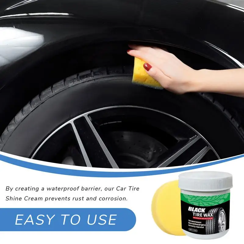 150g Tire Coating Paste Creative Car Tire Retreading Cleaning Cream Car Maintenance Brightener Agent Shiny Polishing Tools