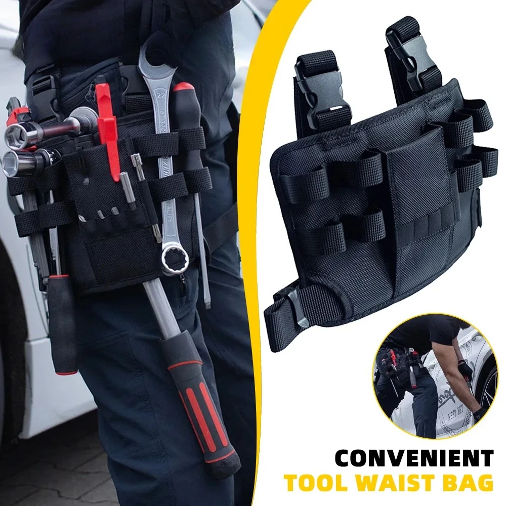 Tool Bag Belt Clip Holster Leg Tool Pouch Tactical Waist Bag Electrician holder pocket for Men Maintenance
