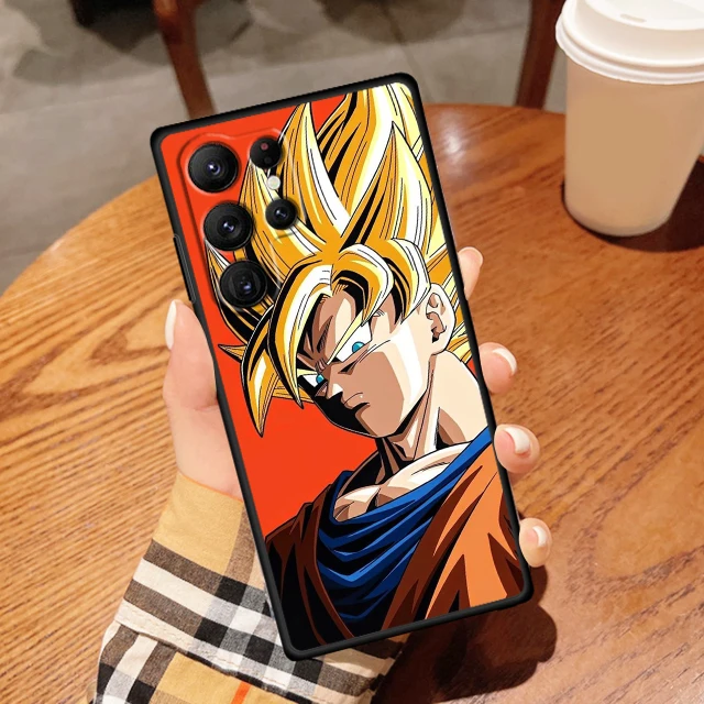 thumbnail image 1 of Anime D-Dragon Balls For Samsung Galaxy S23 S22 S21 S20 FE S10 S9 S10E S8 Plus Ultra Lite 5G Black Phone Case, 1 of 5