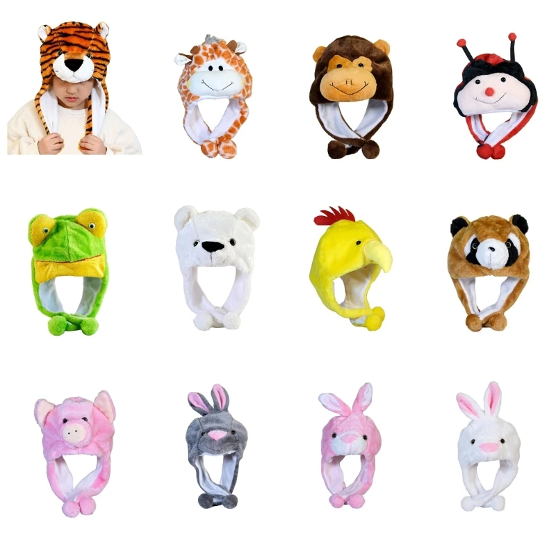 Kids Animal Hats For Party Animal Earflap Hat Drama Props For Kids