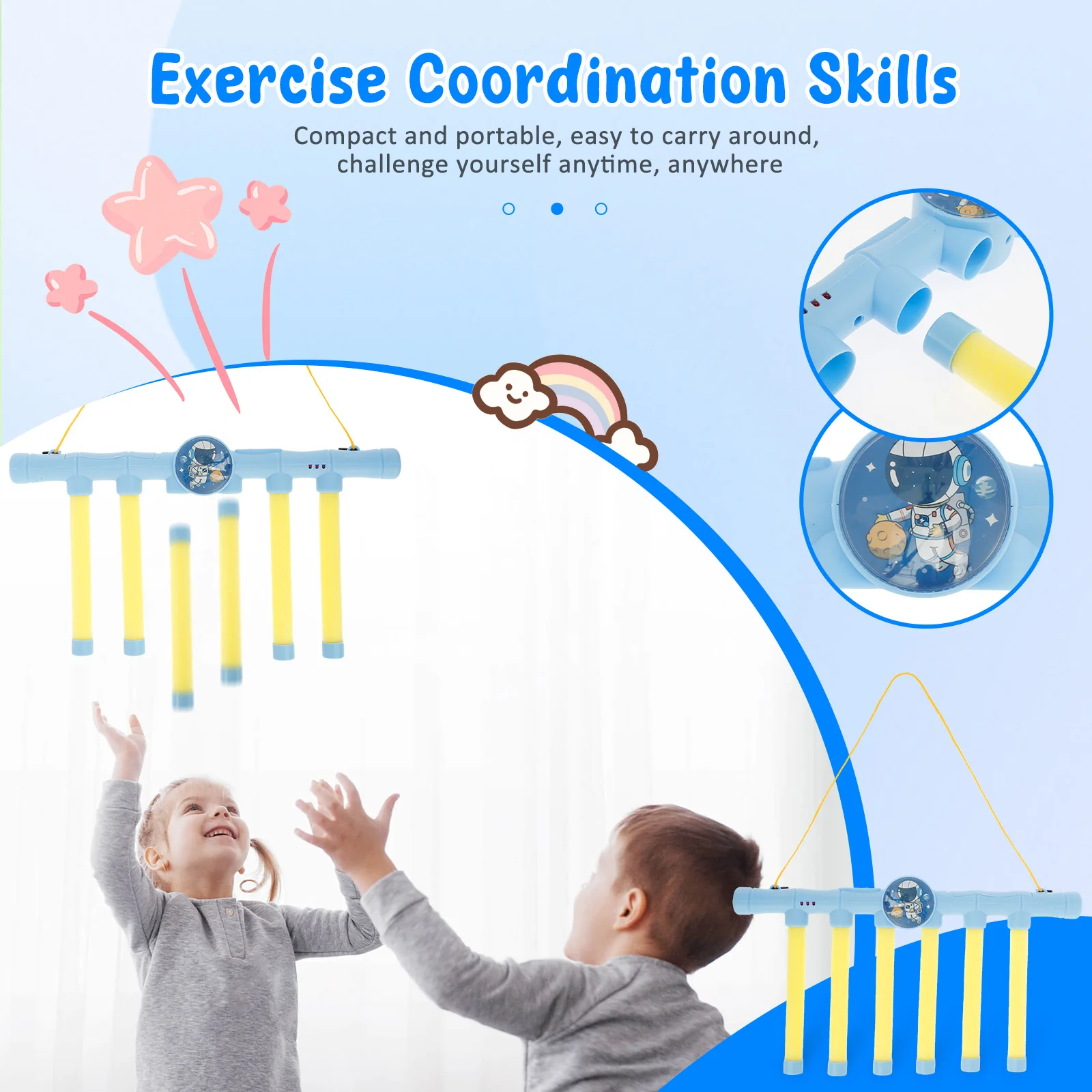 Challenge Falling Sticks Game Kids Stick Catching Toy Training Reaction Ability Educational Parent-Child Interactive Toy Sports
