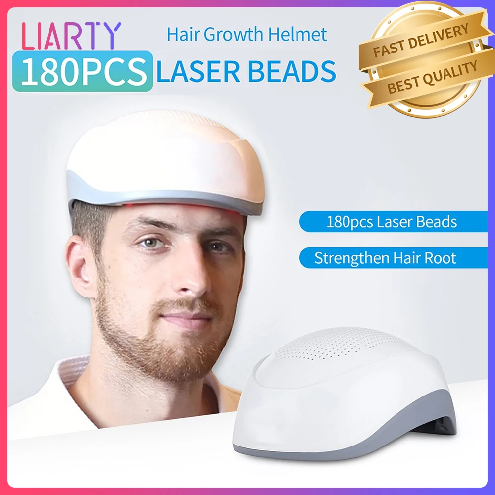 180LaserBeadsHairGrowthHelmetAntiHairLossTreatmentLEDlight