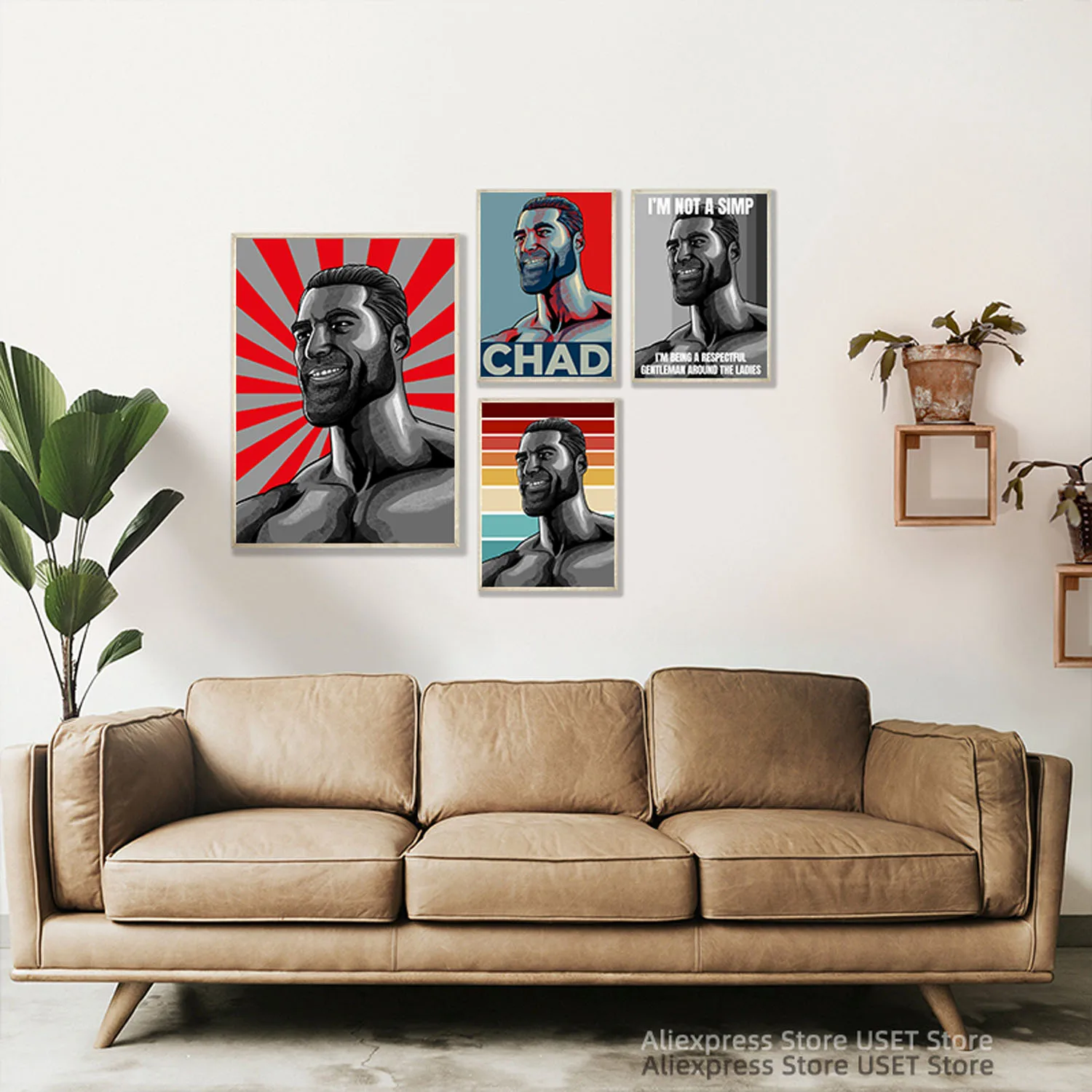 Giga Chad Meme Posters and Art Prints for Sale