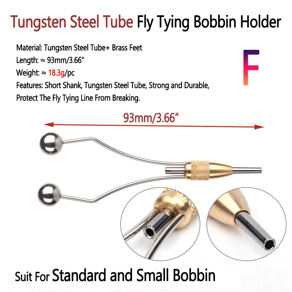 2pcs Heavy Bullet Head Bi-ceramic Tip Fly Tying Bobbin Holder DIY Flies  Tools