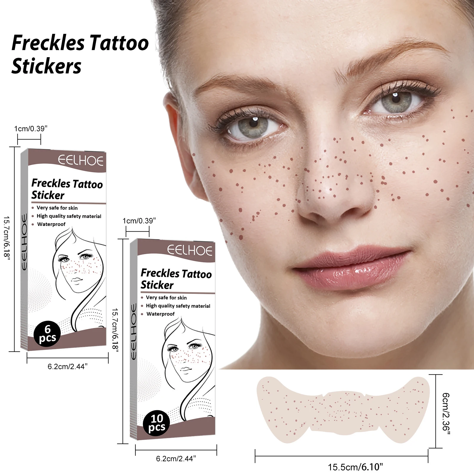 Tattoo Sticker Temporary Tattoos Makeup Stickers Makeup Accessories Fake Freckles Stickers 6/10pcs Sexy Fake Freckles Tattoo Stickers Freckles Makeup Stickers Women Makeup Accessories Fashion Temporary Waterproof