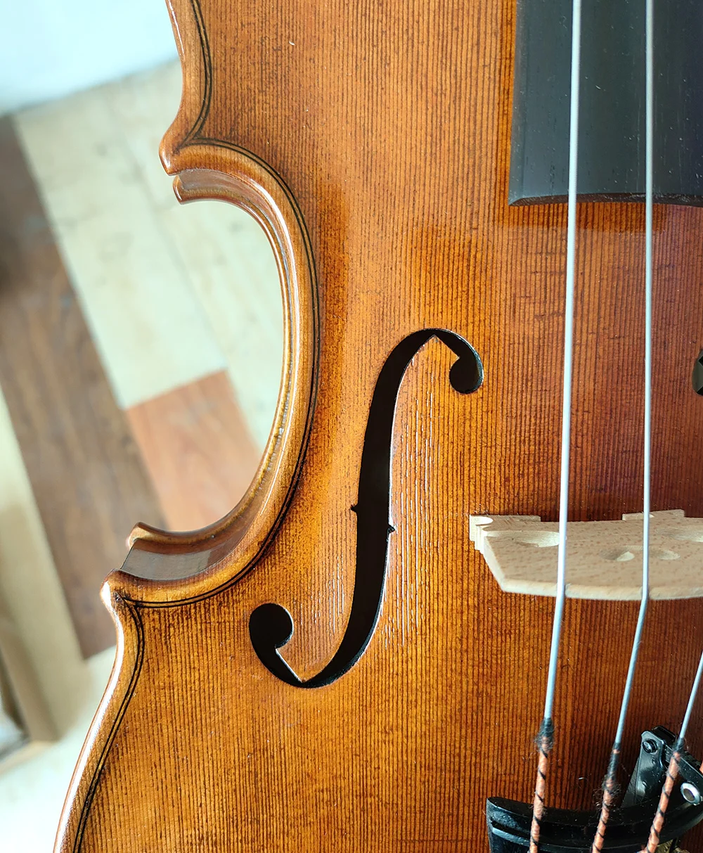 7/8 Size Violin Antonio Stradivarius 1714 Soil Professional Violin Size 7/8 #3606 Violine European Wood Hand Made
