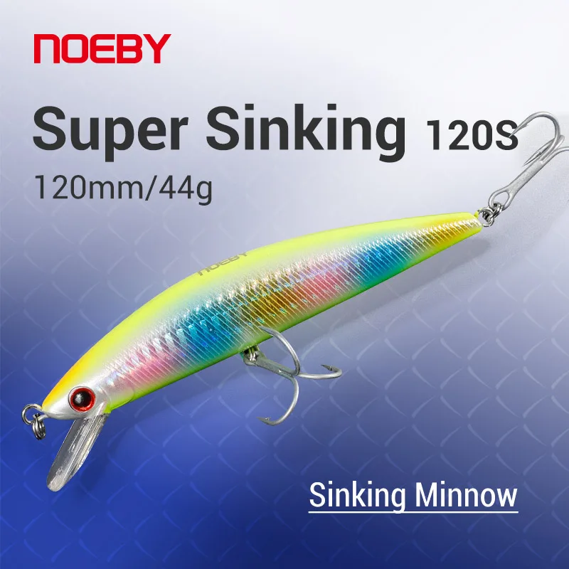 Супертонущий гольян NOEBY 120 мм 44 г Длинные кастинговые воблеры жесткая приманка
