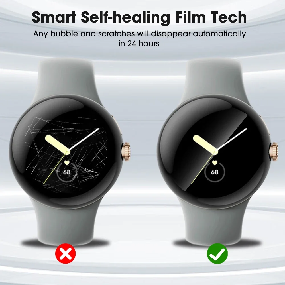 Hydrogel Film Screen Protector for Smartwatches - Clear Slim Anti-Scratch Soft TPU