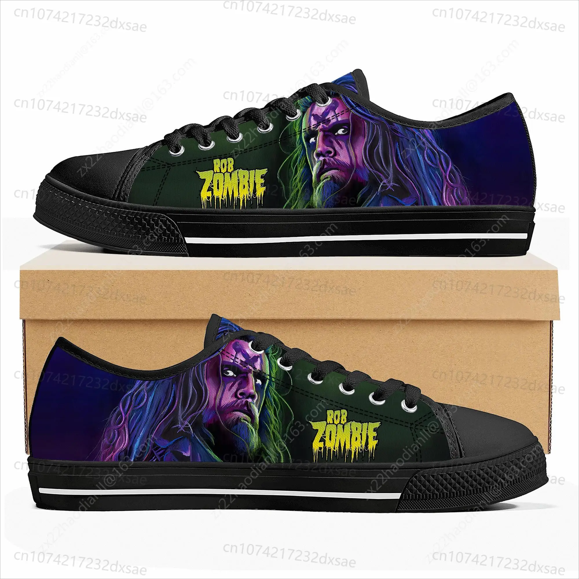 Rob Zombie Rock Singer Low Top High Quality Sneakers Mens Women Teenager Children Canvas Sneaker Casual Couple Shoes Custom Shoe