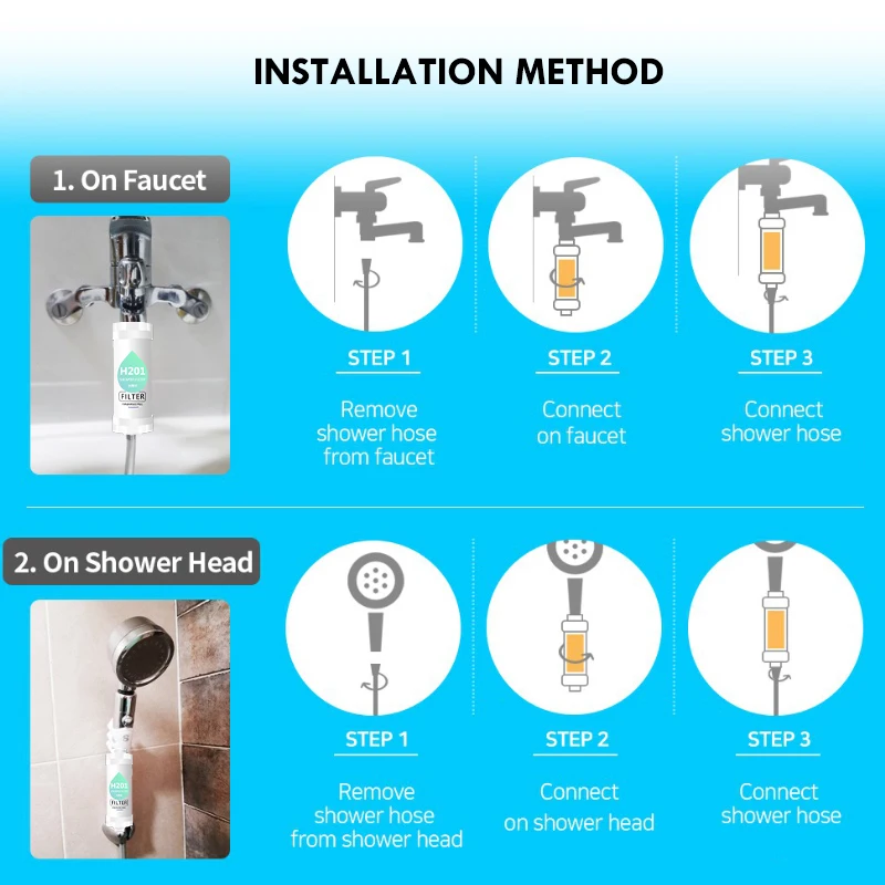 New Shower Filter Shower Head Filter,Soft Hair/ Skin Chlorine Removal,Bathroom Accessories 5
