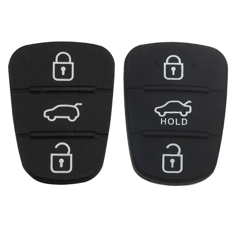 

2pcs Car Key Rubber Button Pad 3 Button Remote Key Case for Venga