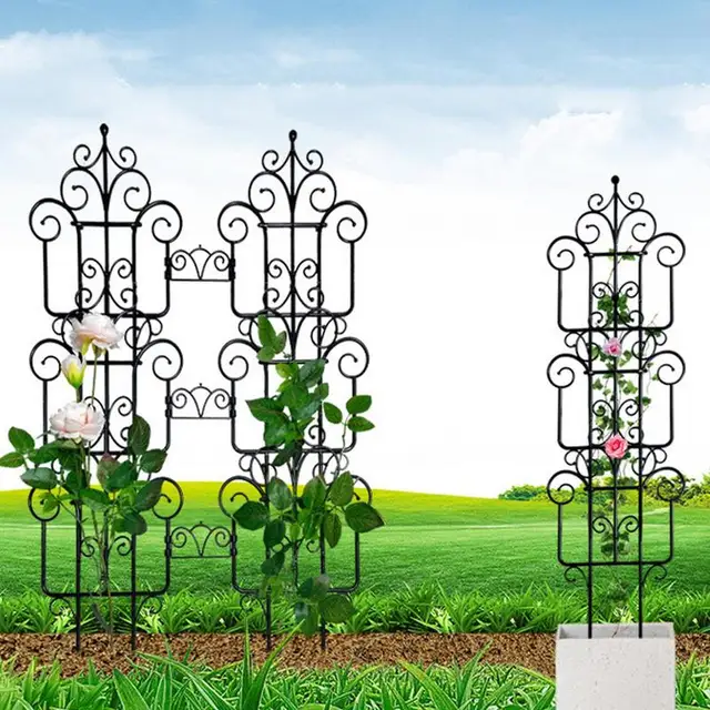 Dekoratív Kerti Kerítés 10Db Leszerelhető Szegély Beltéri Növényi Rácsok Cserepes Növények Mászáshoz - Image 3