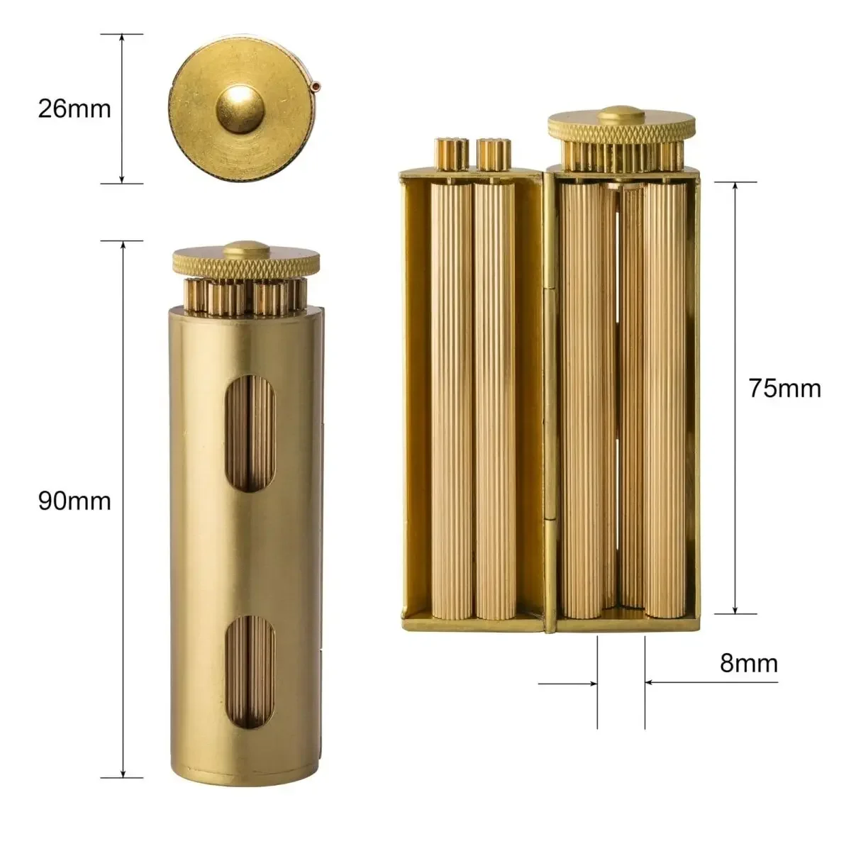 Antique Style Brass Material Manual Mechanical Feeling Tobacco Rolling Machine Retro Nostalgia 70MM 4