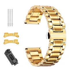 Sleek Stainless Steel Quick Release Universal Watch Strap - 18mm (Gold)