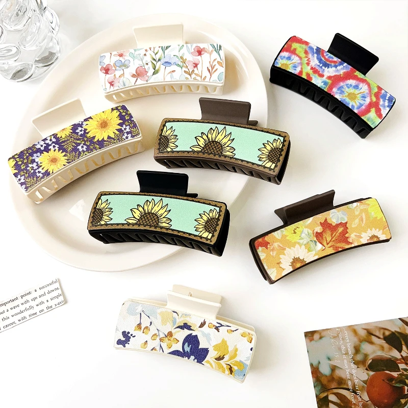 

Модная женская заколка для волос в Корейском стиле, женская модная большая Заколка-краб для волос, роскошные брендовые аксессуары для волос