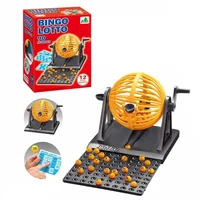 High Quality ABS Bingo Lotto Game Set Rotary Cage Revolving Machine Bingo Cage Game Interactive Table Toy Home