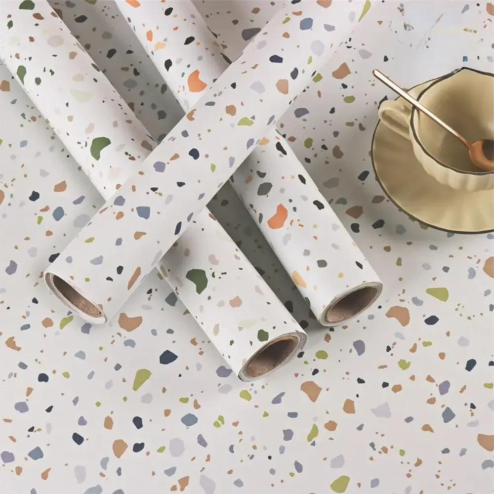 

PVC Terrazzo Waterproof Self Adhesive Wallpaper for Bedroom Wall Living Room Decor Vinyl Furniture Refurbishment Contact Paper
